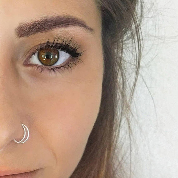 Buy 14K Solid Rose Gold Nose Jewerly, Open Nose Hoop, Half Hoop, Nose Ring  Choose Your Size 1/4 9/32 5/16 3/8 Choose Your Gauge 22G 20G 18G Online in  India - Etsy